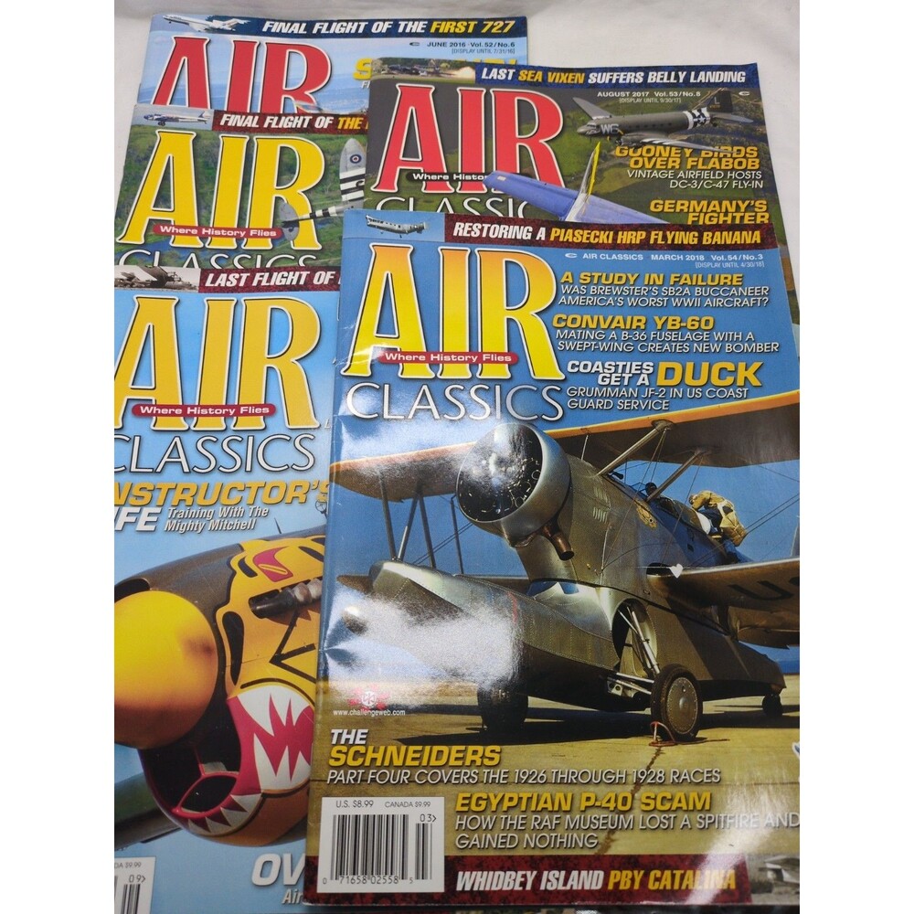 (5) Air Classics Magazines